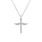 Angel Wings Cross Pendant Necklace For Woman