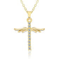 Angel Wings Cross Pendant Necklace For Woman