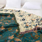 Shaani Floral & Bird Reversible Cotton Throw Blanket — Soft Cozy Sofa & Bed Cover